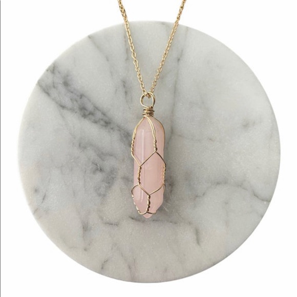 Wire Wrapped Crystal Necklace, Healing Crystals - Picture 11 of 11